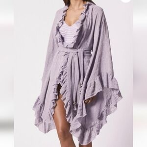 Lisa Marie Fernandez "Anita" Organic Linen Swimsuit Coverup/Dress/Robe/Kimono